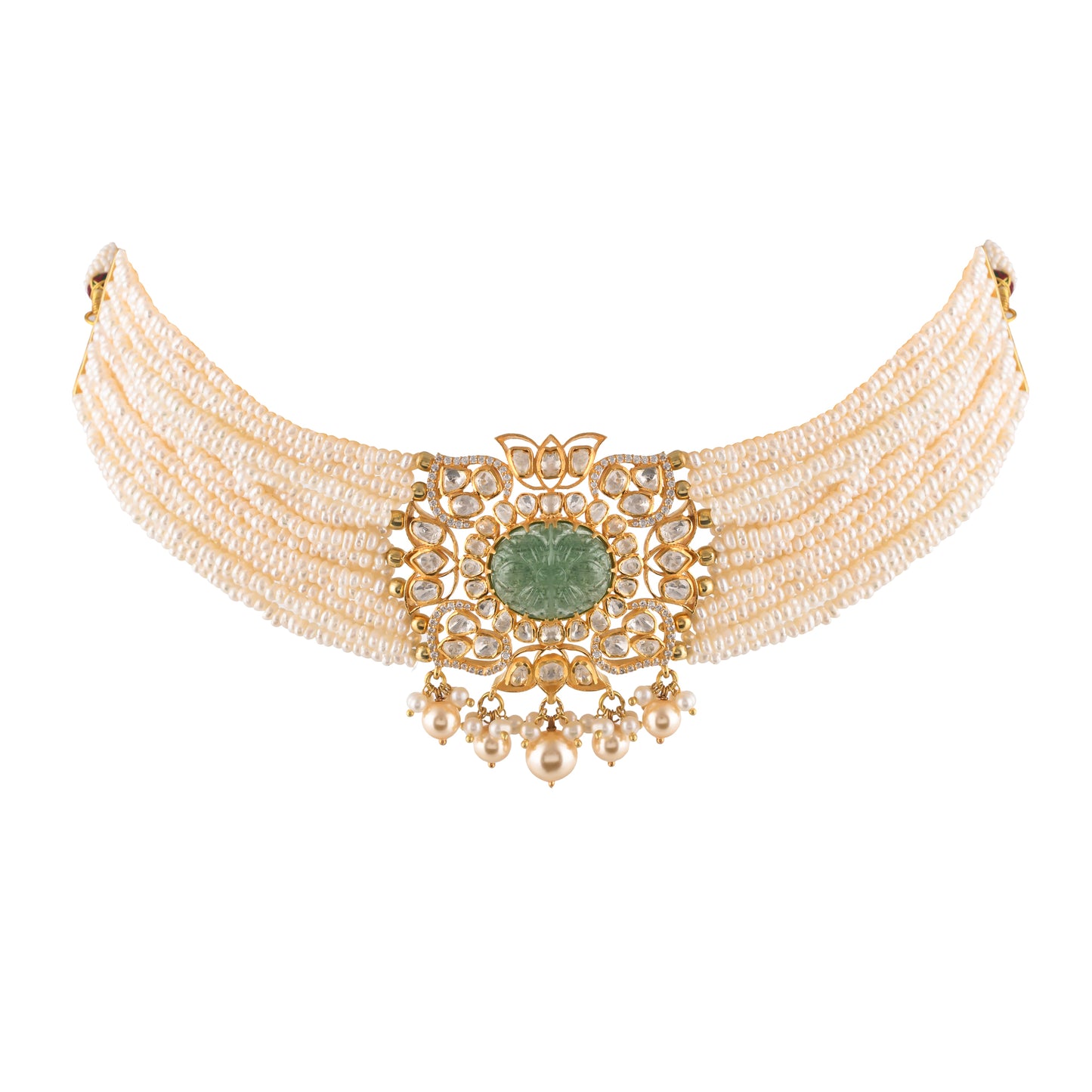 Emerald Polki Choker Set