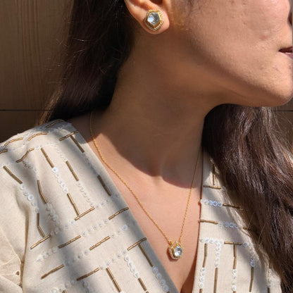 Pentagon Polki Necklace Set