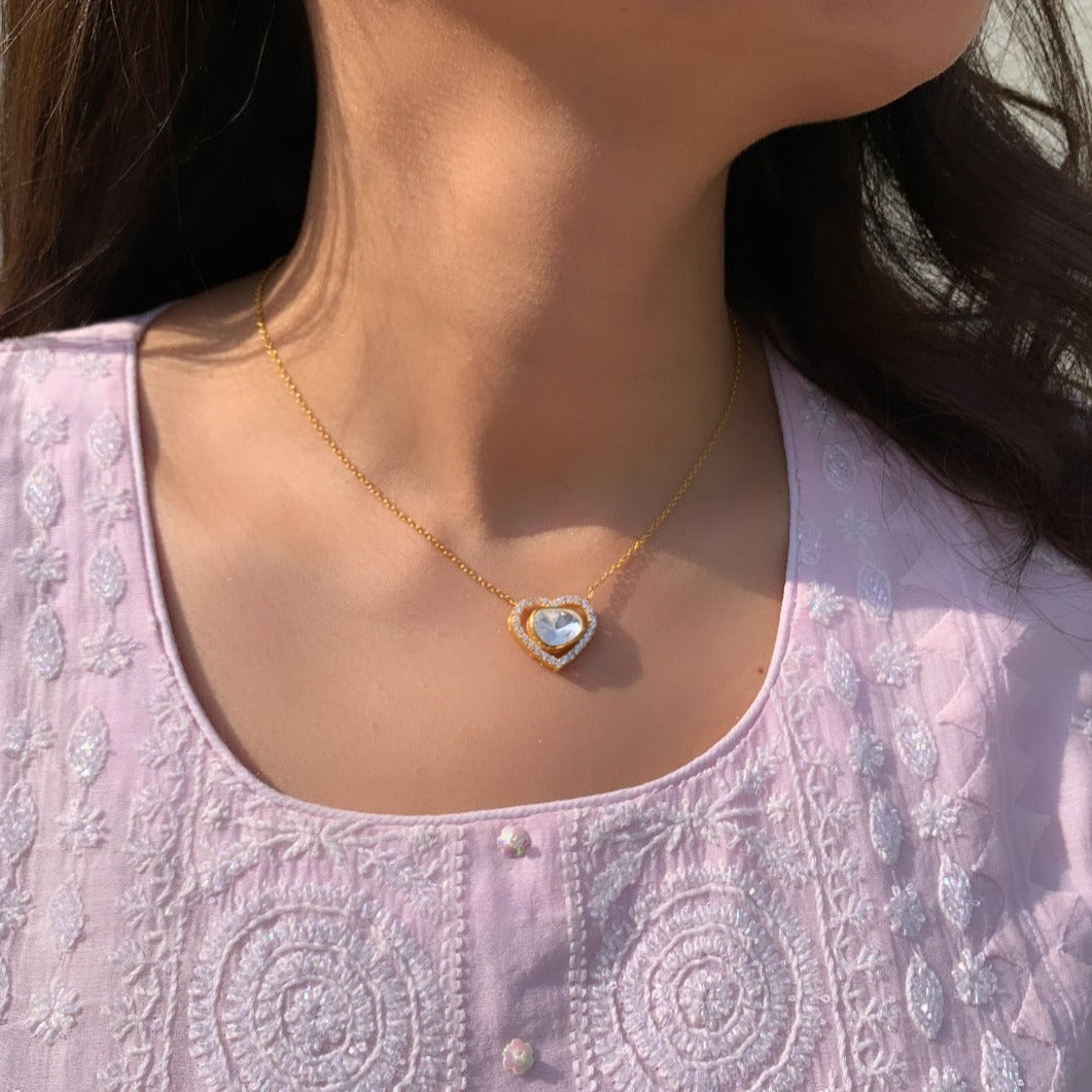 Heart Polki Pendant