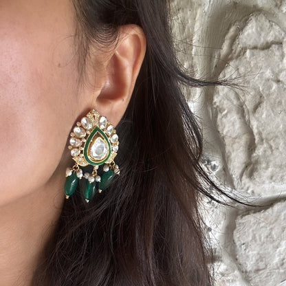 Meenakshi Polki Earrings