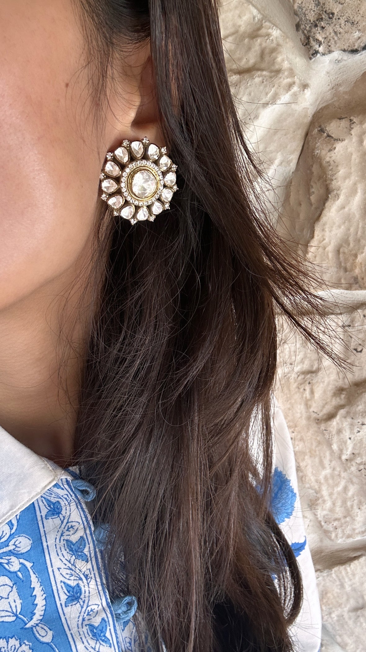 Statement Polki Studs