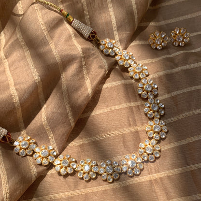 Floral Polki Necklace Set