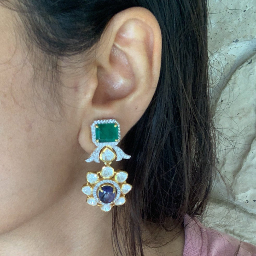 Statement Polki Earrings