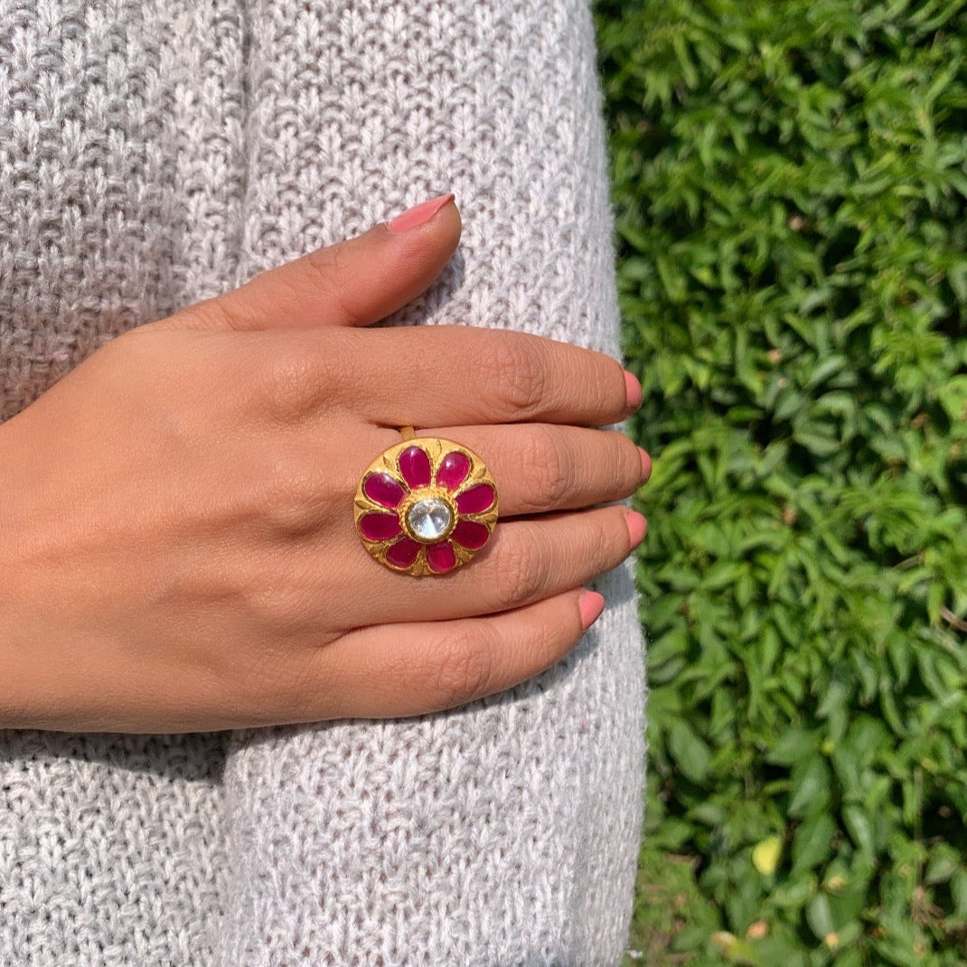 Round Ruby Ring