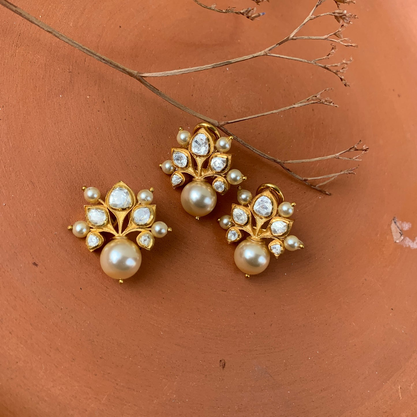 Nargis Polki Pendent Set