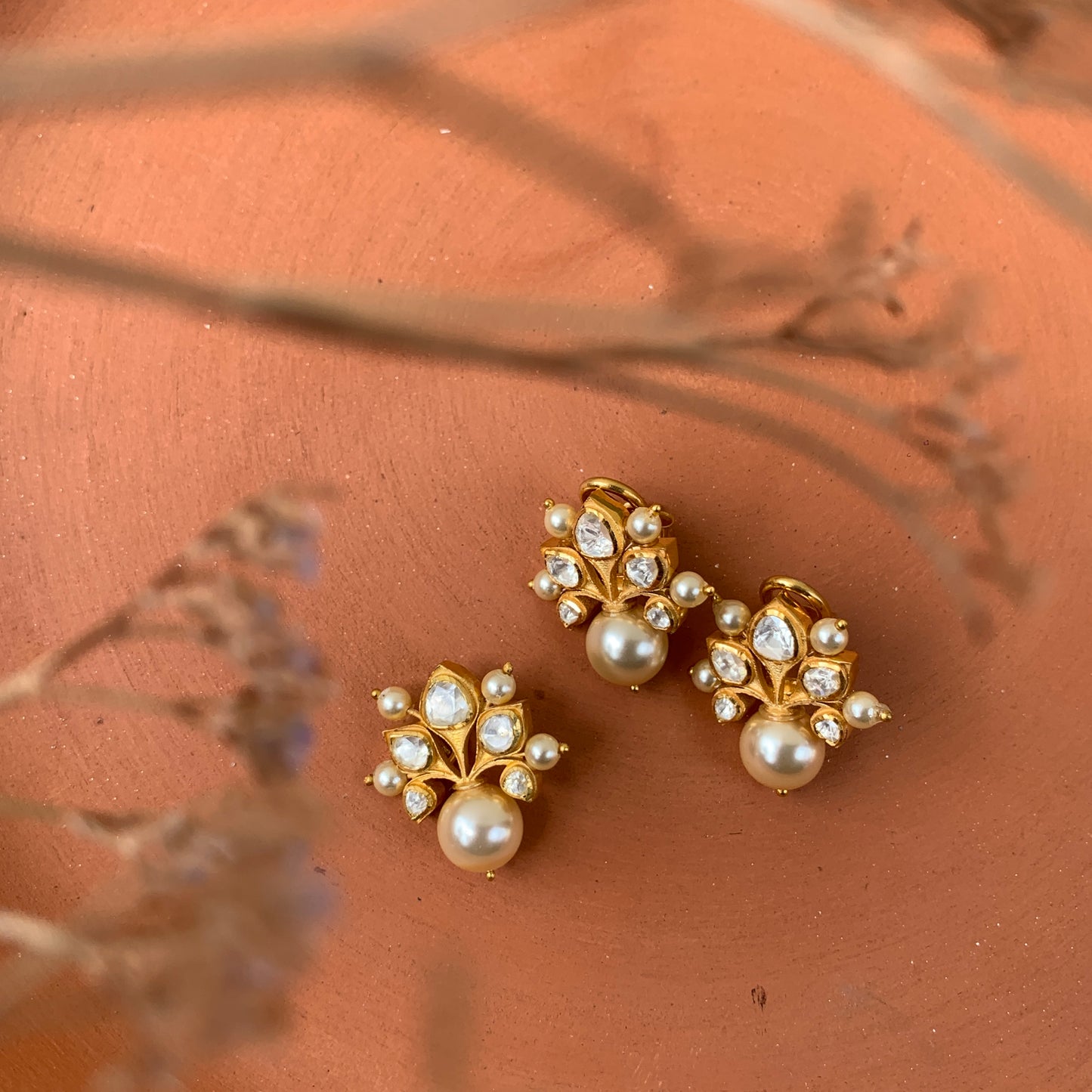 Nargis Polki Pendent Set