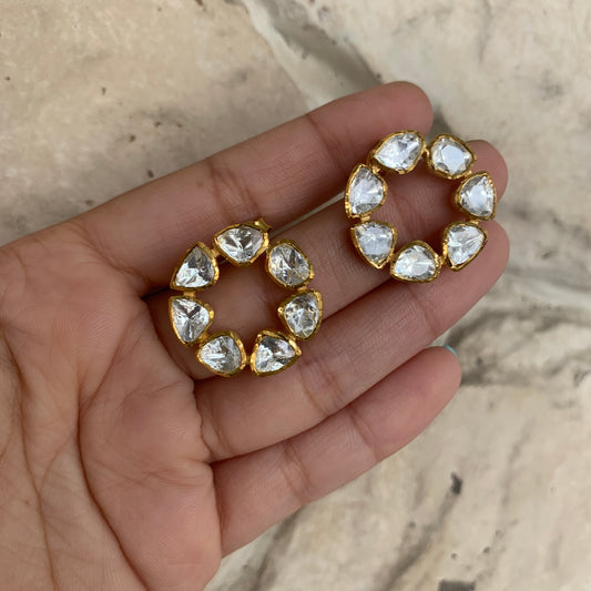 Orai Round Polki Earrings