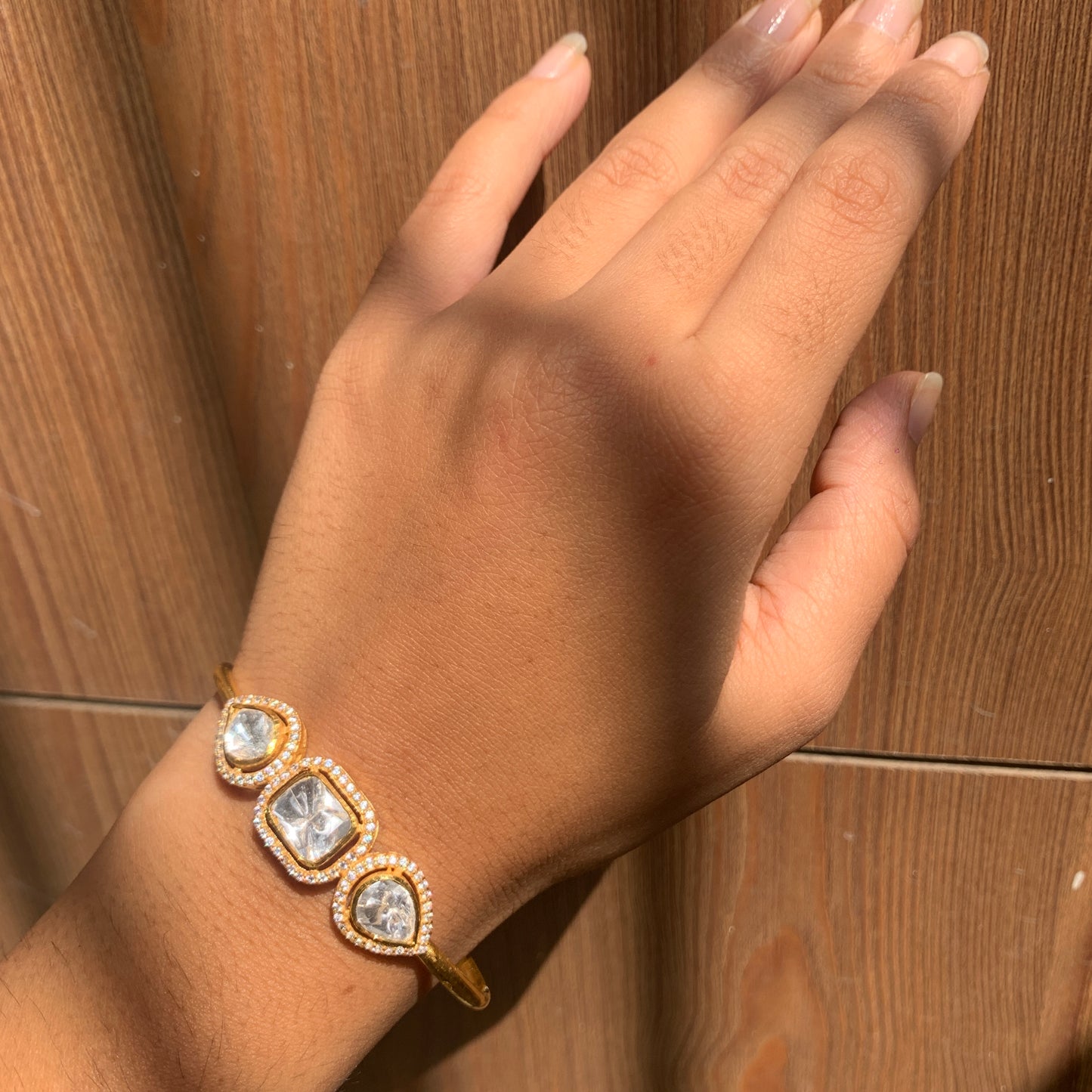 Solitaire Polki Kada