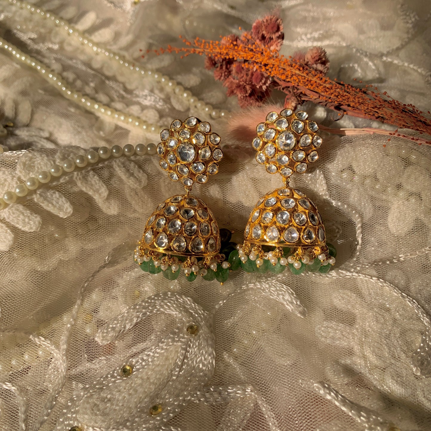 Classic Floral Jhumkis