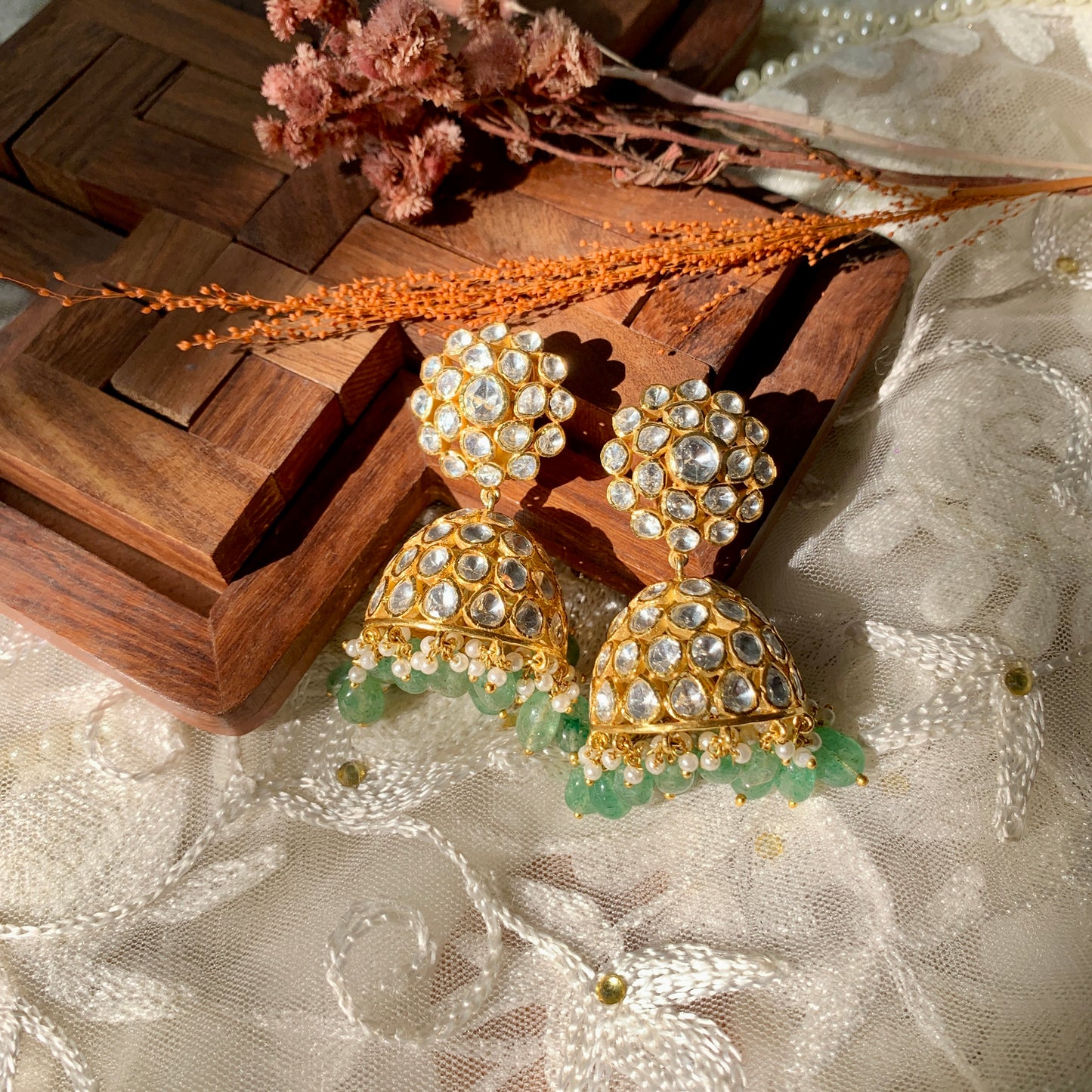 Classic Floral Jhumkis