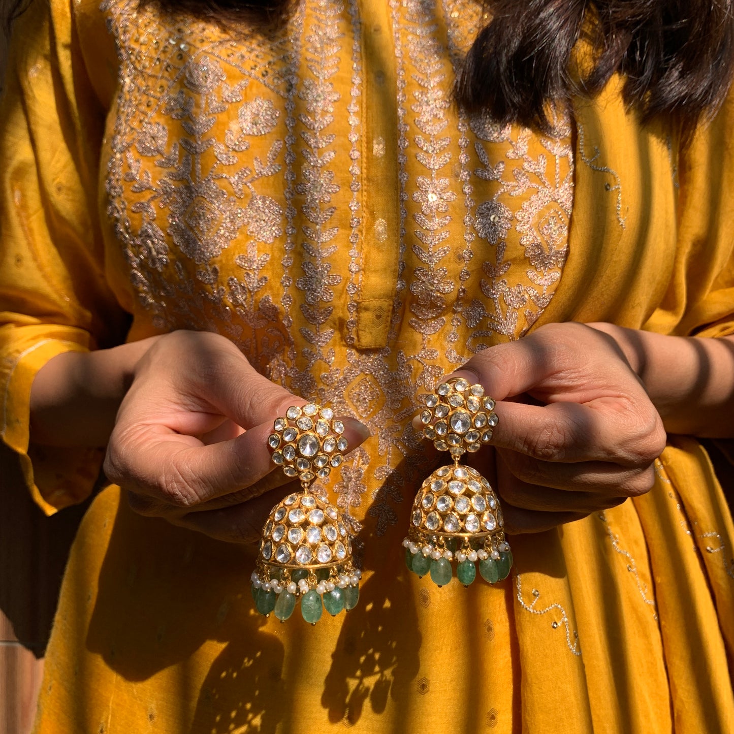 Classic Floral Jhumkis