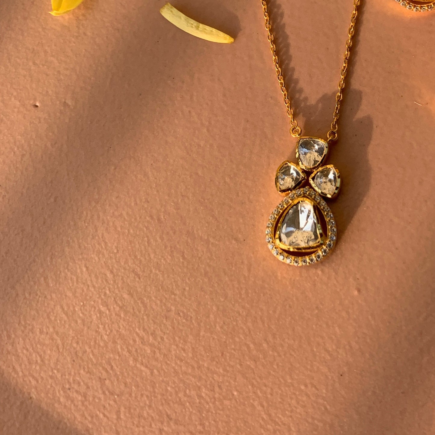 Triangle Polki Pendent
