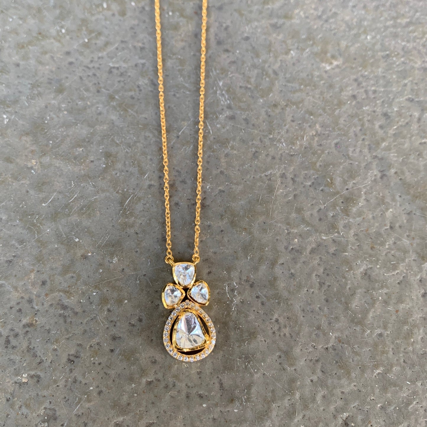 Triangle Polki Pendent