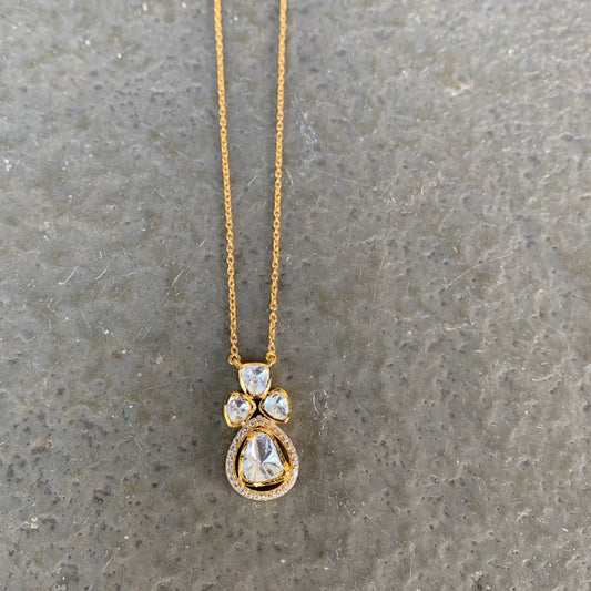 Triangle Polki Pendent