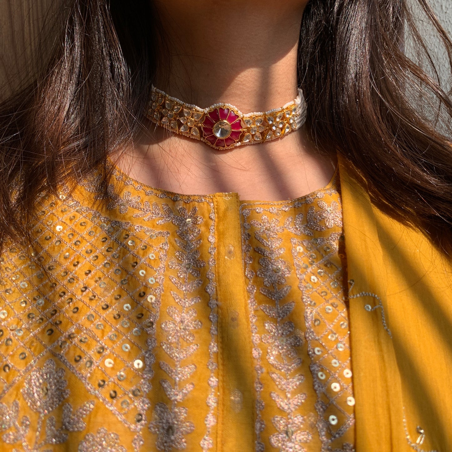 Ruby Pearl Choker