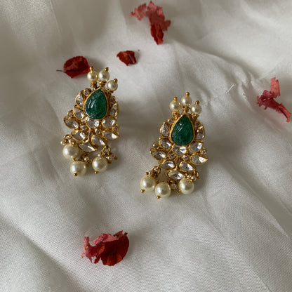 Malika Polki Pearl Earrings