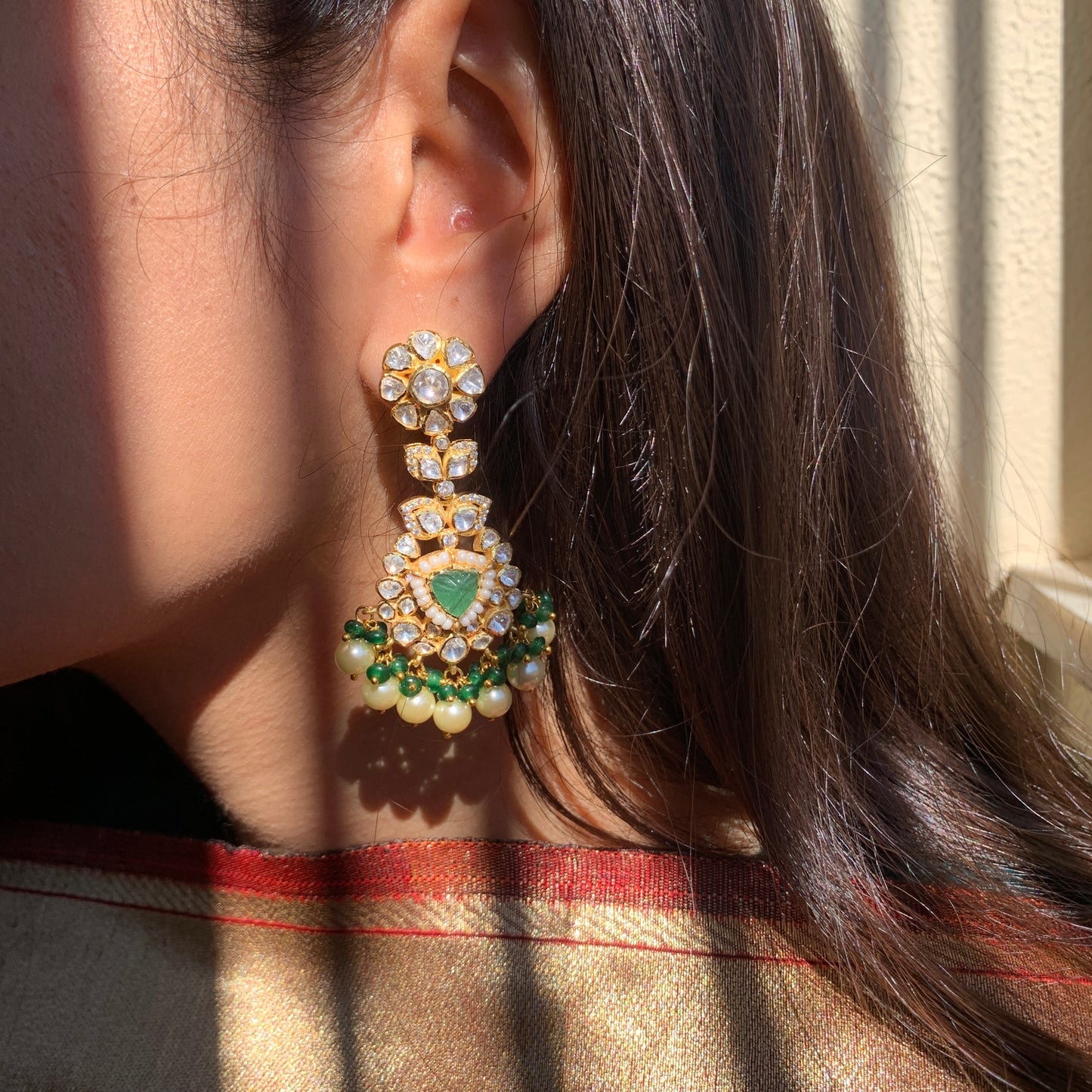 Floral Carved Earrings