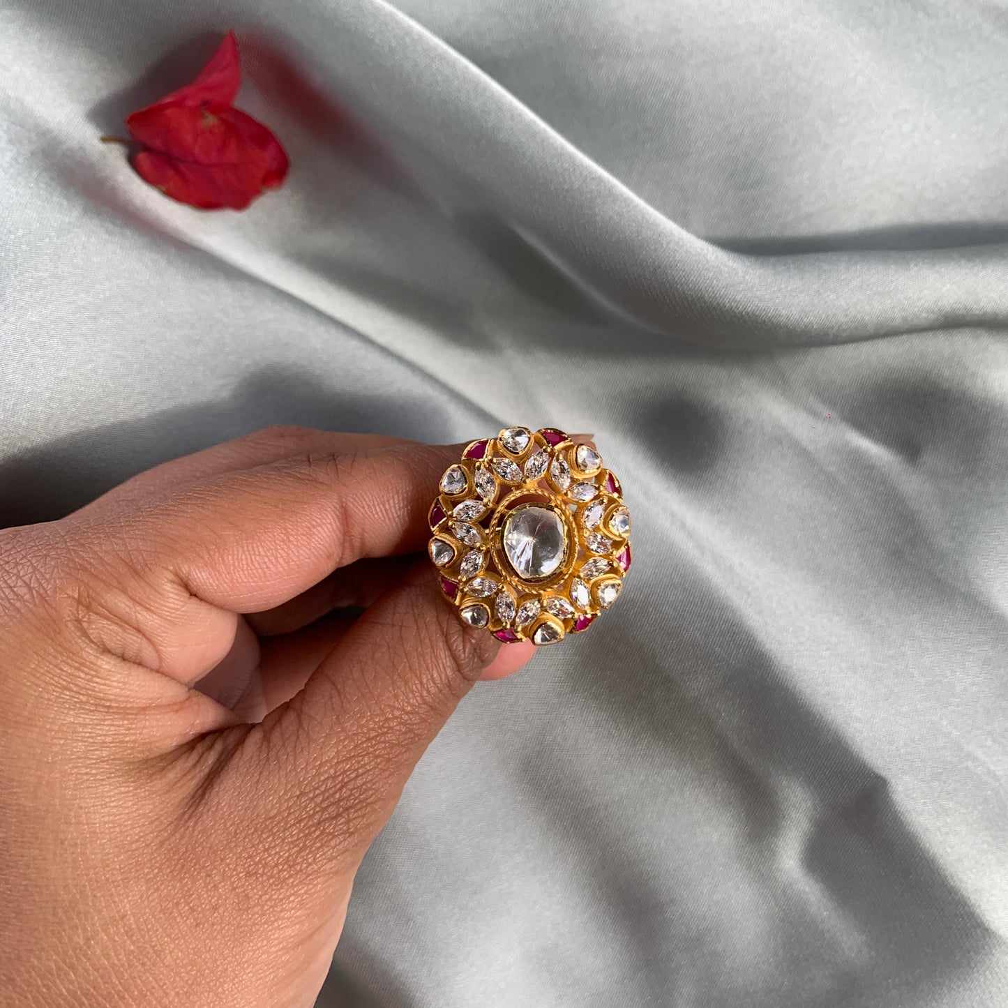 Rehlia Ruby Polki Ring