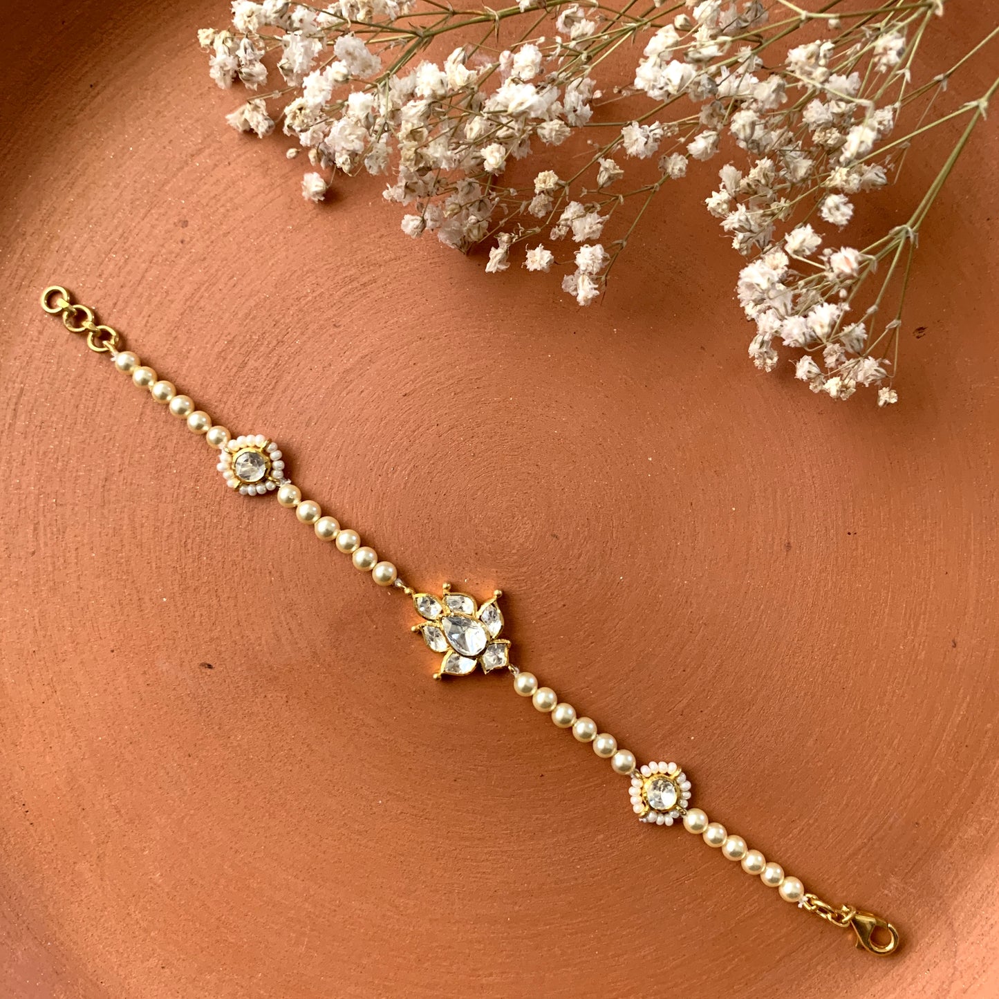 Nala Floral Polki Bracelet
