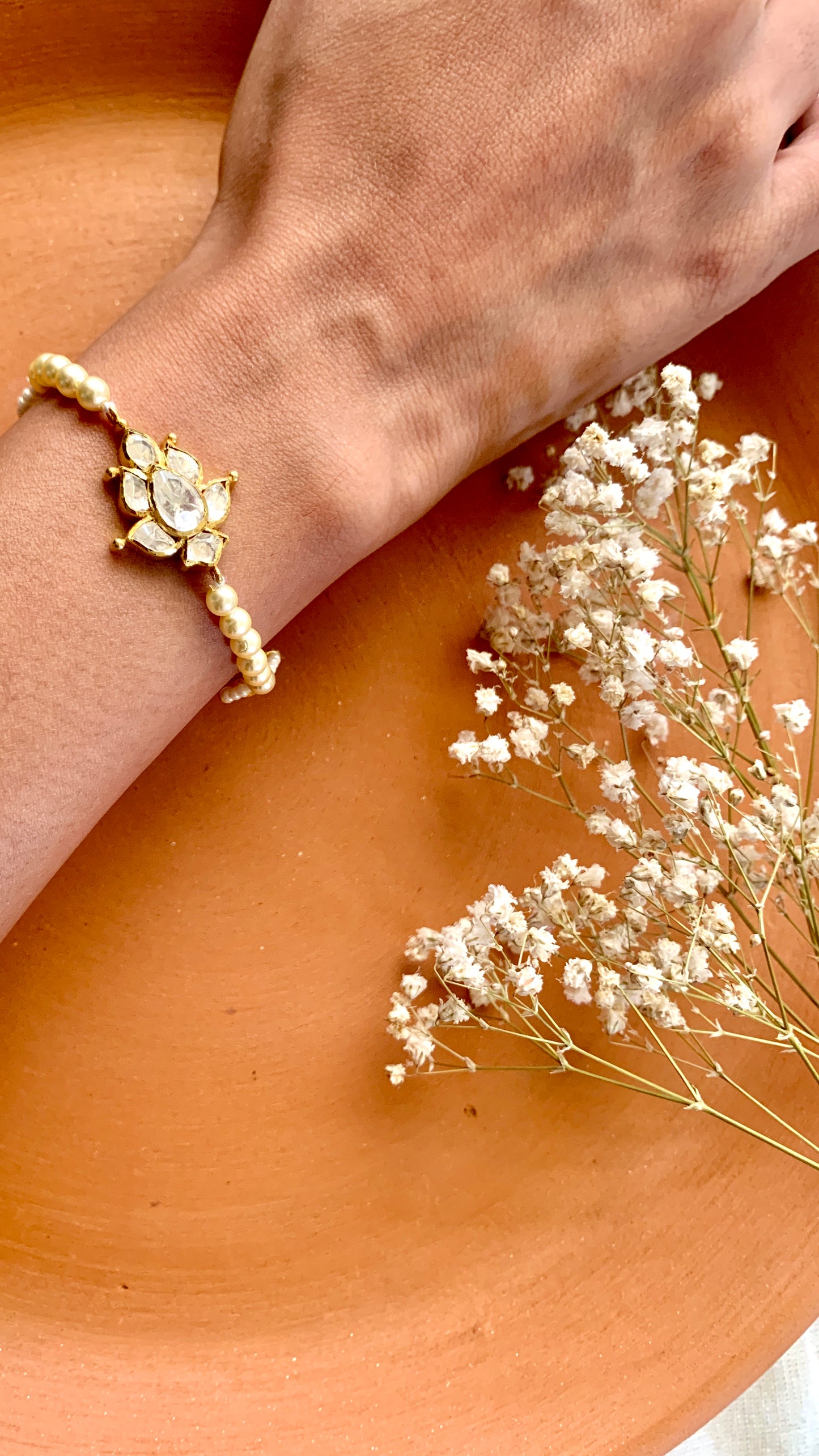 Nala Floral Polki Bracelet