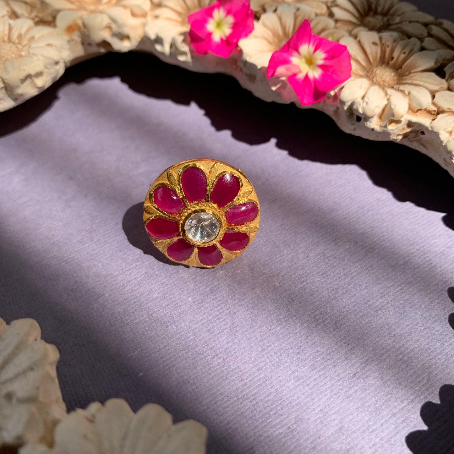 Round Ruby Ring