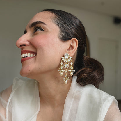 Polki Pearl Chandbalis