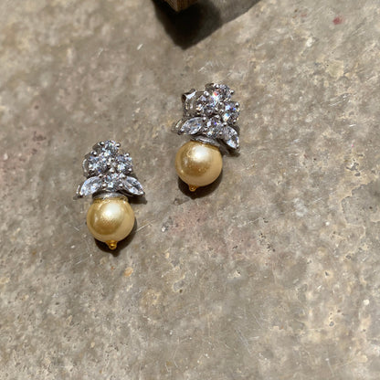 Pearl Zircon Earrings