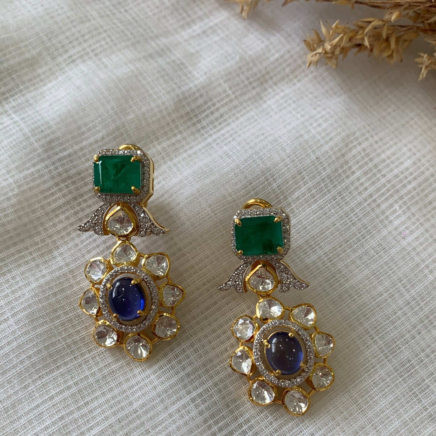 Statement Polki Earrings