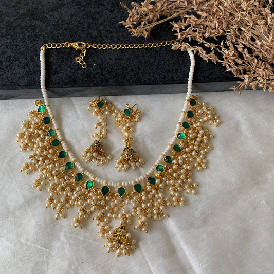 Kundan Jhumki Choker Set