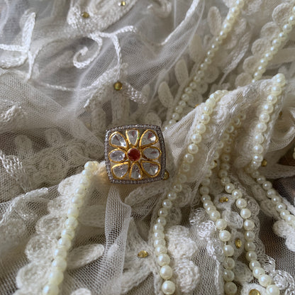 Ruby Polki Ring