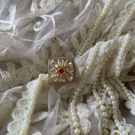 Ruby Polki Ring