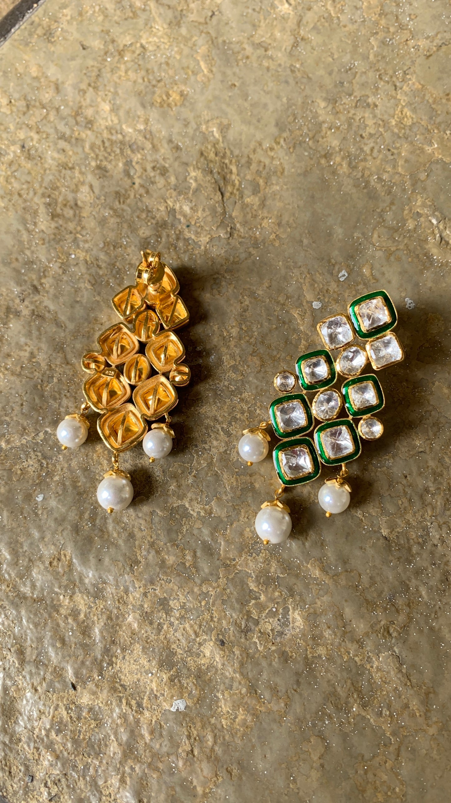 Meenakari Polki Earrings
