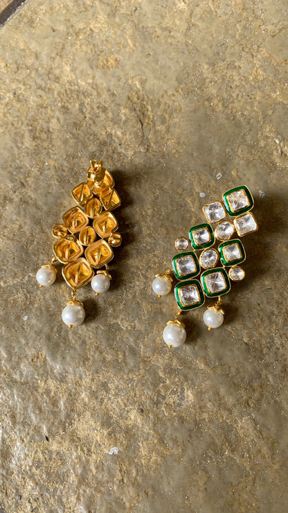 Meenakari Polki Earrings
