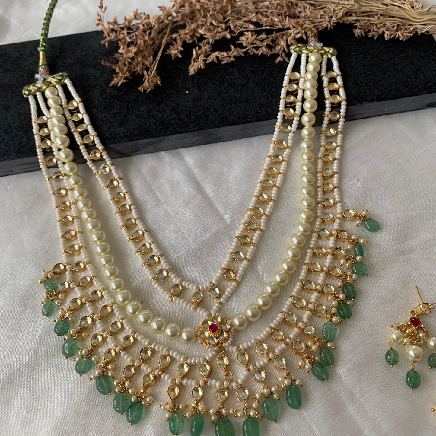 3 Layer Kundan Necklace Set