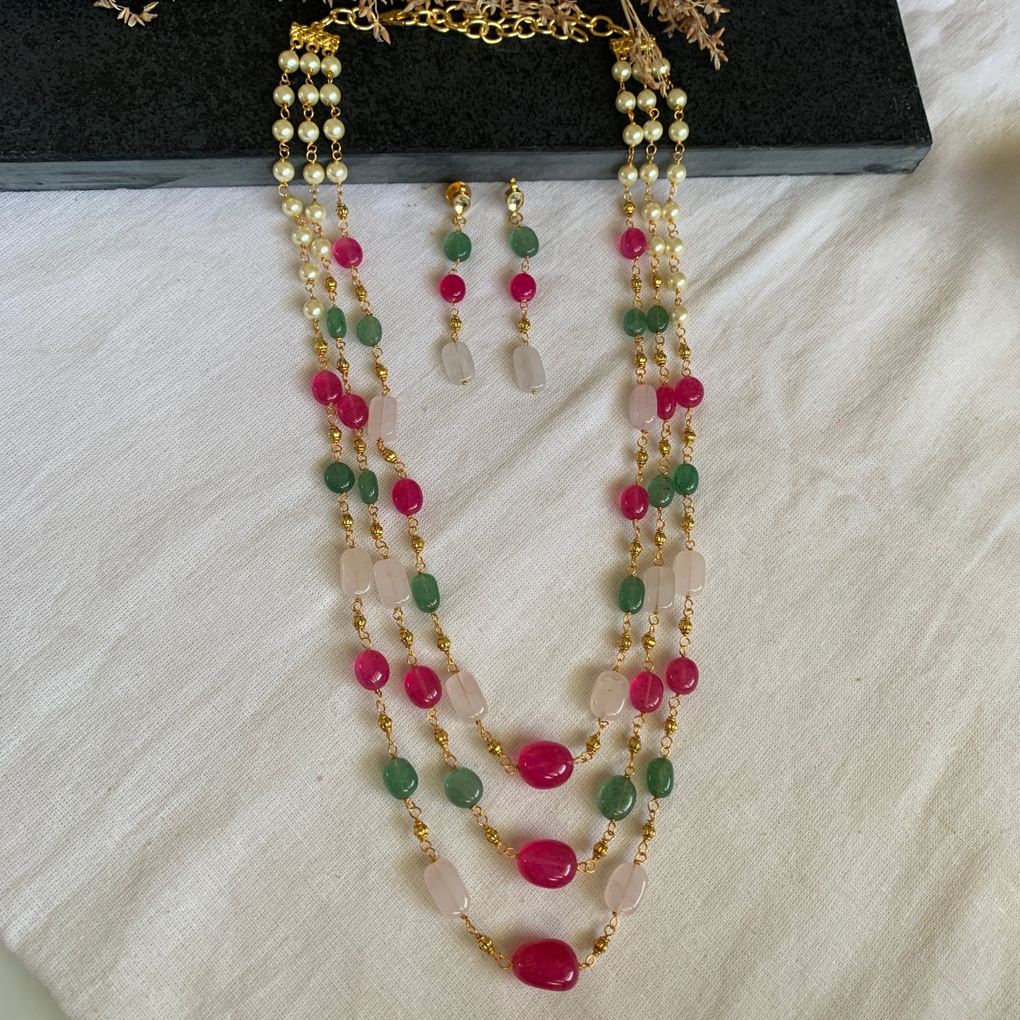 Multicolor 3 Layer Mala Set