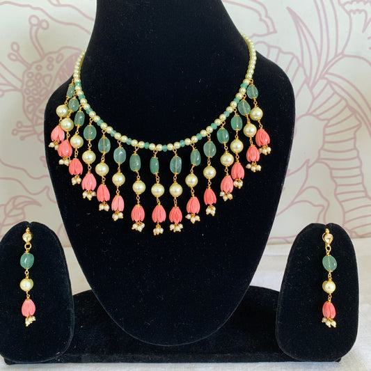 3 Color Pearls Necklace Set