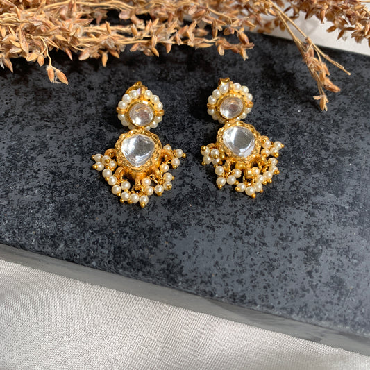 Pearl Small Jhumkis Earrings