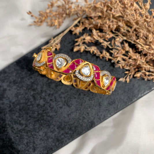 Kaari Ruby Polki Bangle