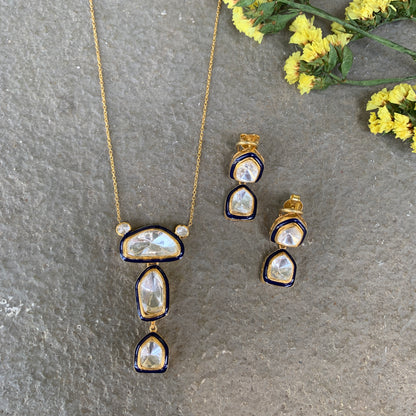 Navya Polki Pendant Set