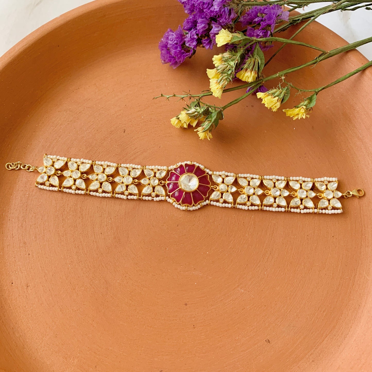 Ruby Polki Bracelet