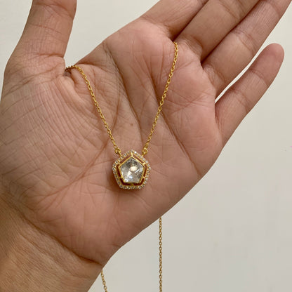 Pentagon Polki Pendant