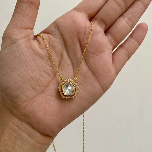 Pentagon Polki Pendant