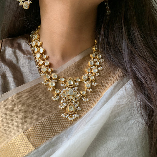 Lotus Pearl Necklace Set