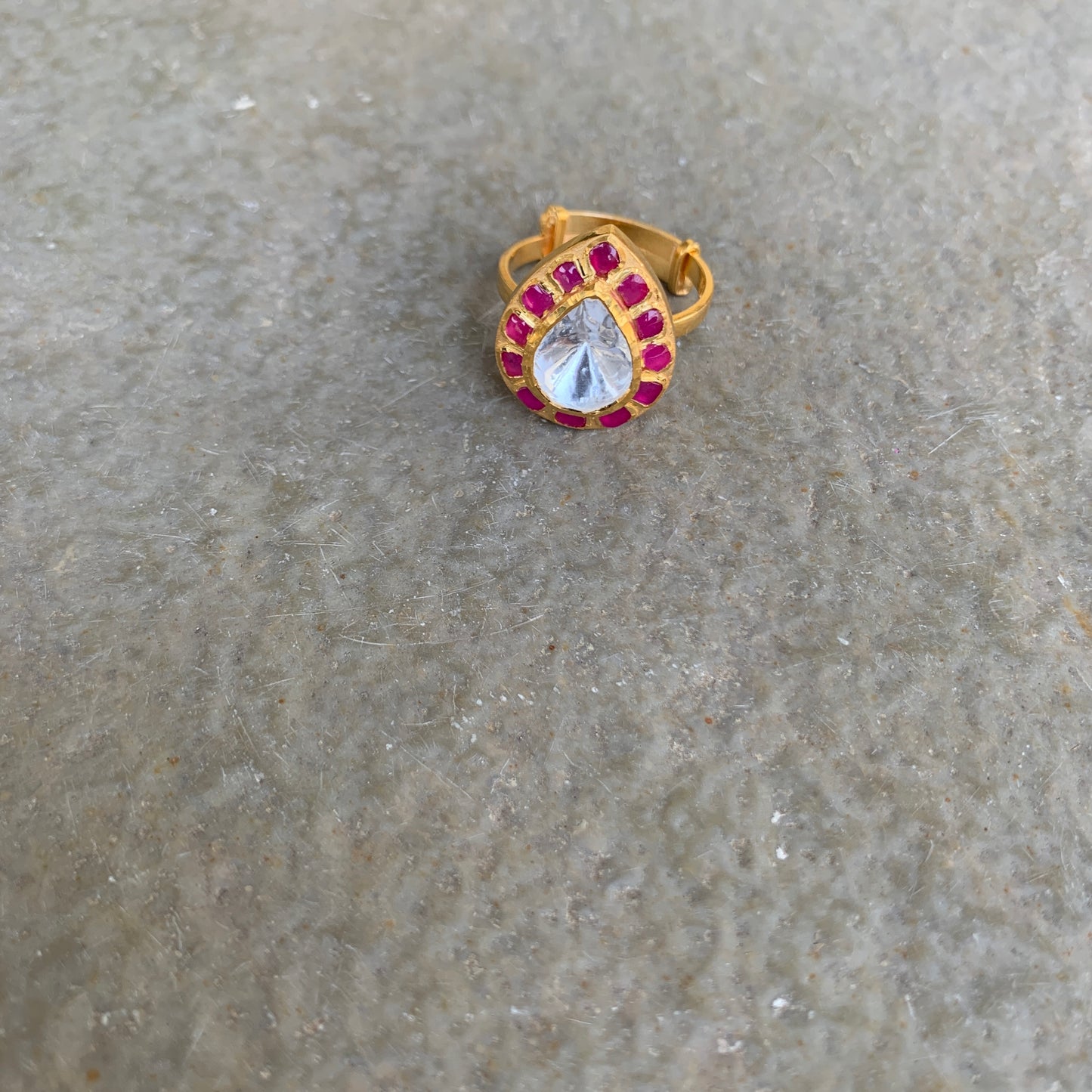 Ruby Polki Ring