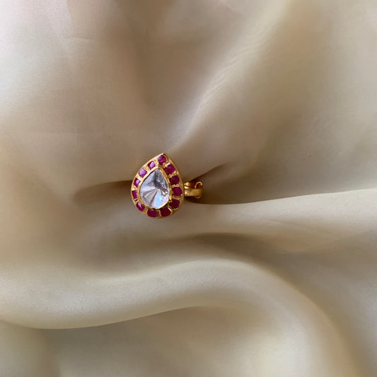 Ruby Polki Ring