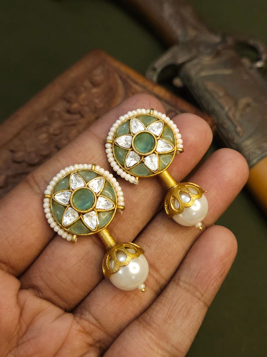 Light Green Brass Earring