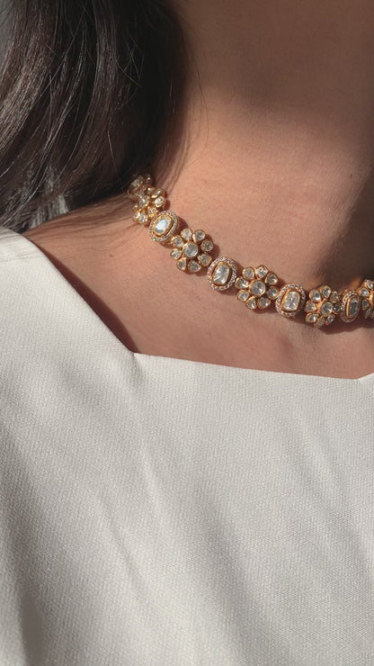 Floral Polki Necklace
