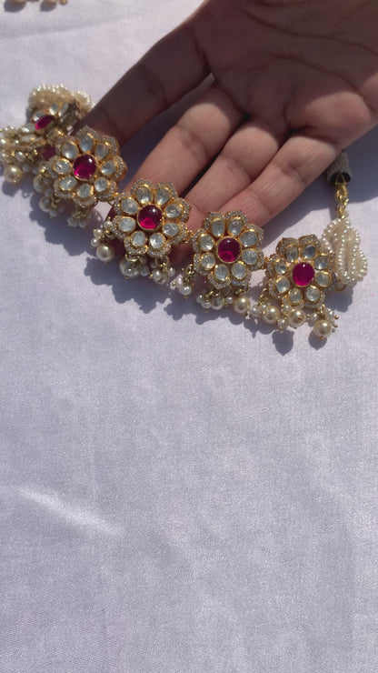 Floral Polki Choker Set