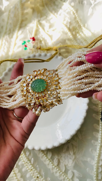 Emerald Polki Choker Set