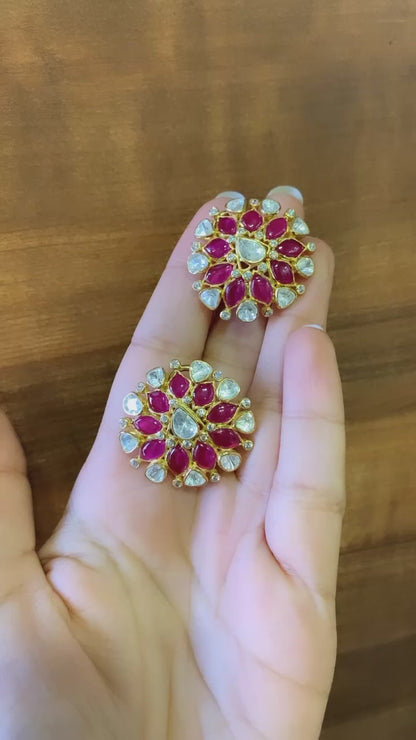 Ruby Polki Earrings